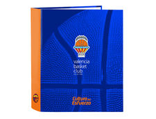Carpeta safta carton folio 4 anillas mixtas 40 mm valencia basket club