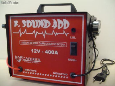 Carregador de bateria e Auxiliar de Som - F. Sound Auxiliar
