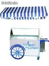 Carrito para venta ambulante de helados con toldo CREMINO 5. Ref. 215*