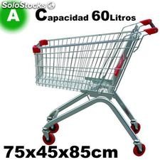 Carro Comercial para Supermercados (75x45x85cm) Capacidad 60Litros