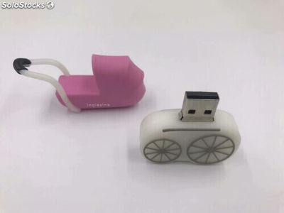 Carro de bebé en forma de memoria usb de pvc con precio de venta entero al por - Foto 2