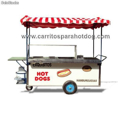carro de hotdog con parrilla