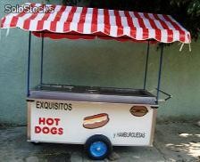 carro de hotdog sin freidora