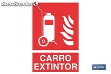 Carro Extintor Pictograma + Texto