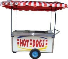 carro para hotdog compacto