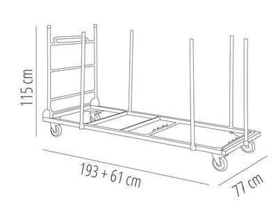 Carro para mesas plegables rectangulares hasta 183 cm - Foto 2