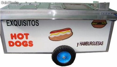 Carro tradicional de hotgods y hamburguesas - Foto 4