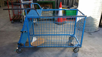 Carro trolley para preparacion de picking con escaleras - Foto 3