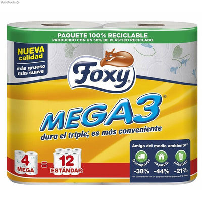 Carta Igienica Foxy Mega3 (4 Unità)