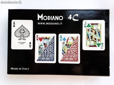 Cartas y Barajas Modiano 4 Colores Poker