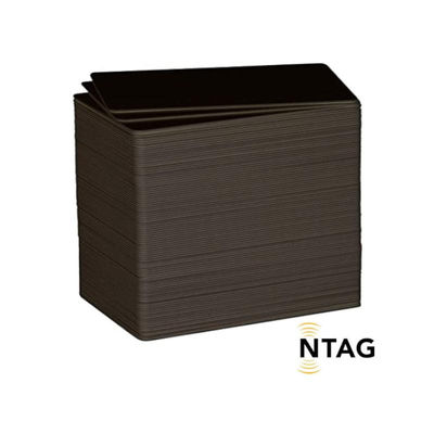 Carte nfc - NTAG215 (pvc noir*pvc blanc)