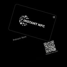 Carte nfc - NTAG215 (pvc noir*pvc blanc) au maroc