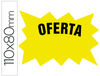 Cartel cartulina etiqueta marcaprecios amarillo fluorescente 110X80 mm -bolsa de