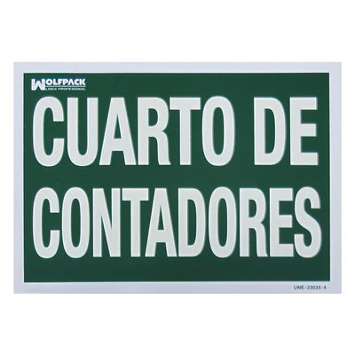 Cartel Cuarto De Contadores 30x21 - Foto 2