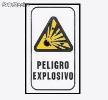 Cartel de señalizacion peligro explosivo
