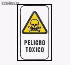 Cartel de señalizacion peligro toxico