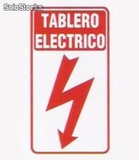 Cartel de señalizacion saliente tablero electrico