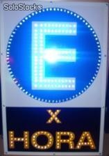 Cartel E de Estacionamiento x Hora con LED de 10mm