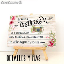 Cartel Instagram Personalizado. Carteles para bodas