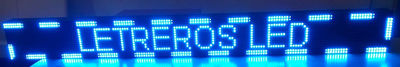 Cartel luminoso LED programable electrónico 128x16 cm Azul
