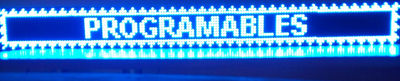 Cartel luminoso LED programable electrónico 192x16 cm Azul.