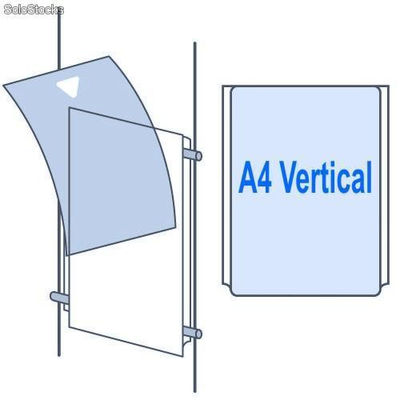 Soporte vertical de metacrilato para hojas tamaño A4