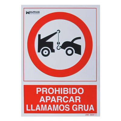 Cartel Prohibido Aparcar Llamamos Grua 30x21 - Foto 2