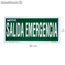 Cartel Salida De Emergencia 15x30 cm.