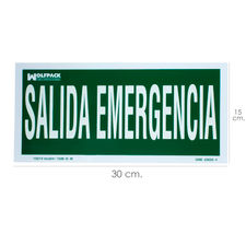 Cartel Salida De Emergencia 15x30 cm.