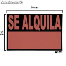 Cartel Se Alquila 70x50 cm.