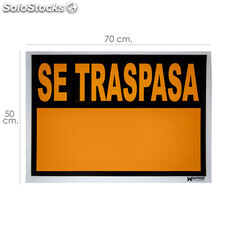 Cartel Se Traspasa 70 x 50 cm.