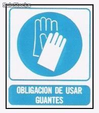 Cartel señalizacion cartel señalizacion obligaciòn de usar guantes