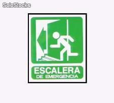 Cartel señalizacion escalera de emergencia (izquierda)