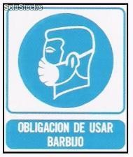 Cartel señalizacion obligaciòn de usar barbijo