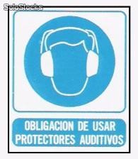 Cartel señalizacion obligacion de usar protectores auditivos