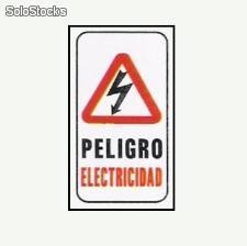 Cartel señalizacion peligro electricidad.