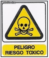 Cartel señalizacion peligro riesgo toxico