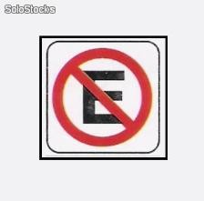 Cartel señalizacion prohibido estacionar (pictograma)