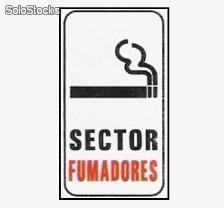 Cartel señalizacion sector fumadores