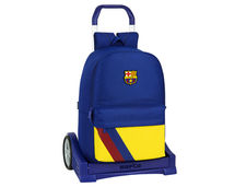 Cartera escolar con carro safta f.c. Barcelona 2 equipacion 19/20 mochila grande