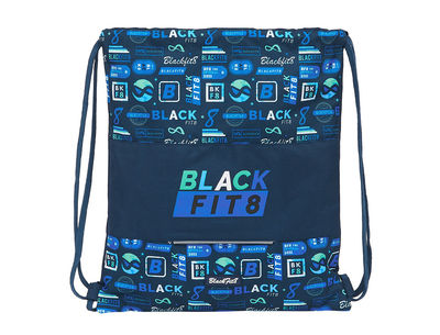 Cartera escolar safta BLACKFIT8 logos retro saco plano 350X400 mm