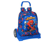 Cartera escolar safta con carro 320X140X420 mm spider-man great power