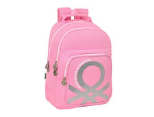 Cartera escolar safta mochila 320X150X420 mm benetton flamingo pink