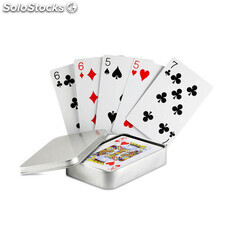 Cartes à jouer boîte étain silver mate MIMO7529-16