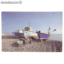 Cartolina 3D - Navi da Pesca in riva al mare