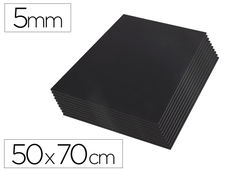 Carton pluma liderpapel negro doble cara 50X70 cm espesor 5 mm