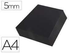 Carton pluma liderpapel negro doble cara din A4 espesor 5 mm