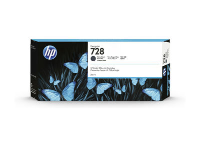 Cartucho de tinta DesignJet HP 728 negro mate de 300 ml