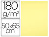 Cartulina liderpapel 50X65 cm 180 gr amarillo medio paquete de 25