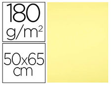 Cartulina liderpapel 50X65 cm 180 gr amarillo medio paquete de 25